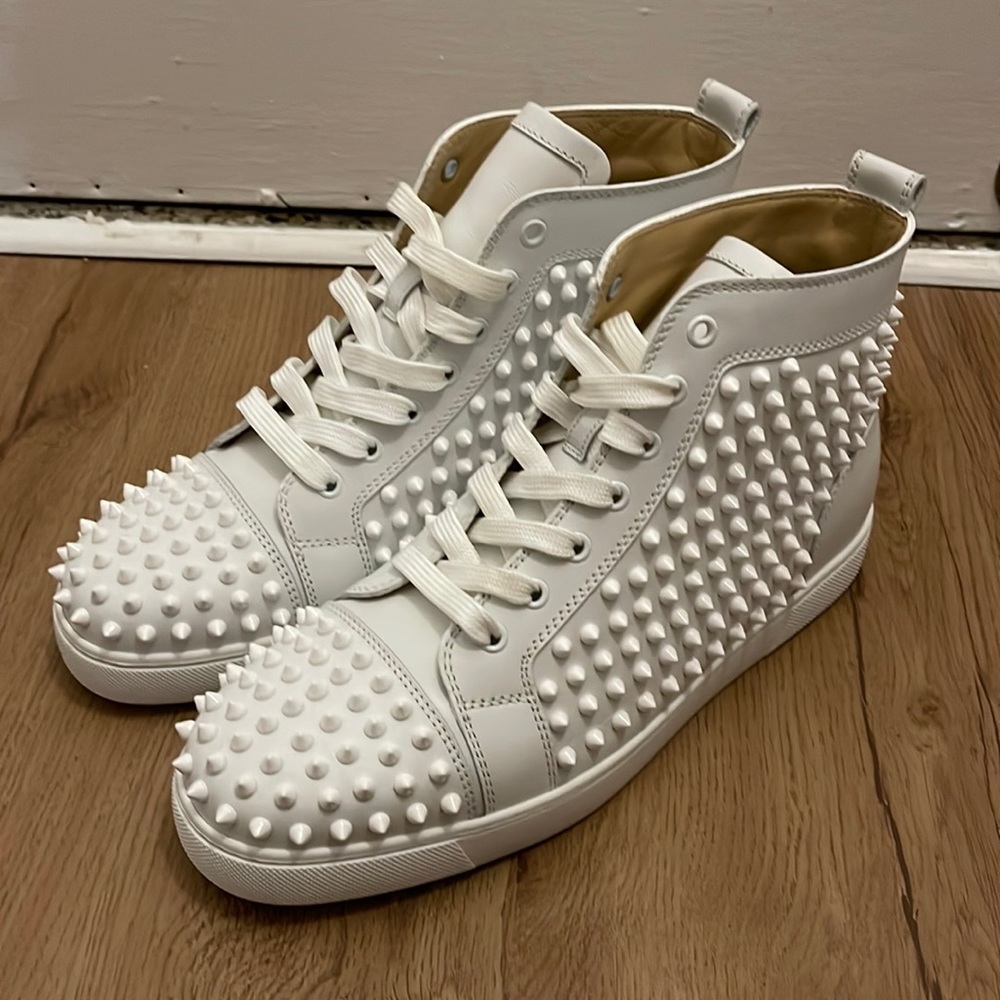 Christian Louboutin Louis Woman Flat Calf/Spikes Sneakers